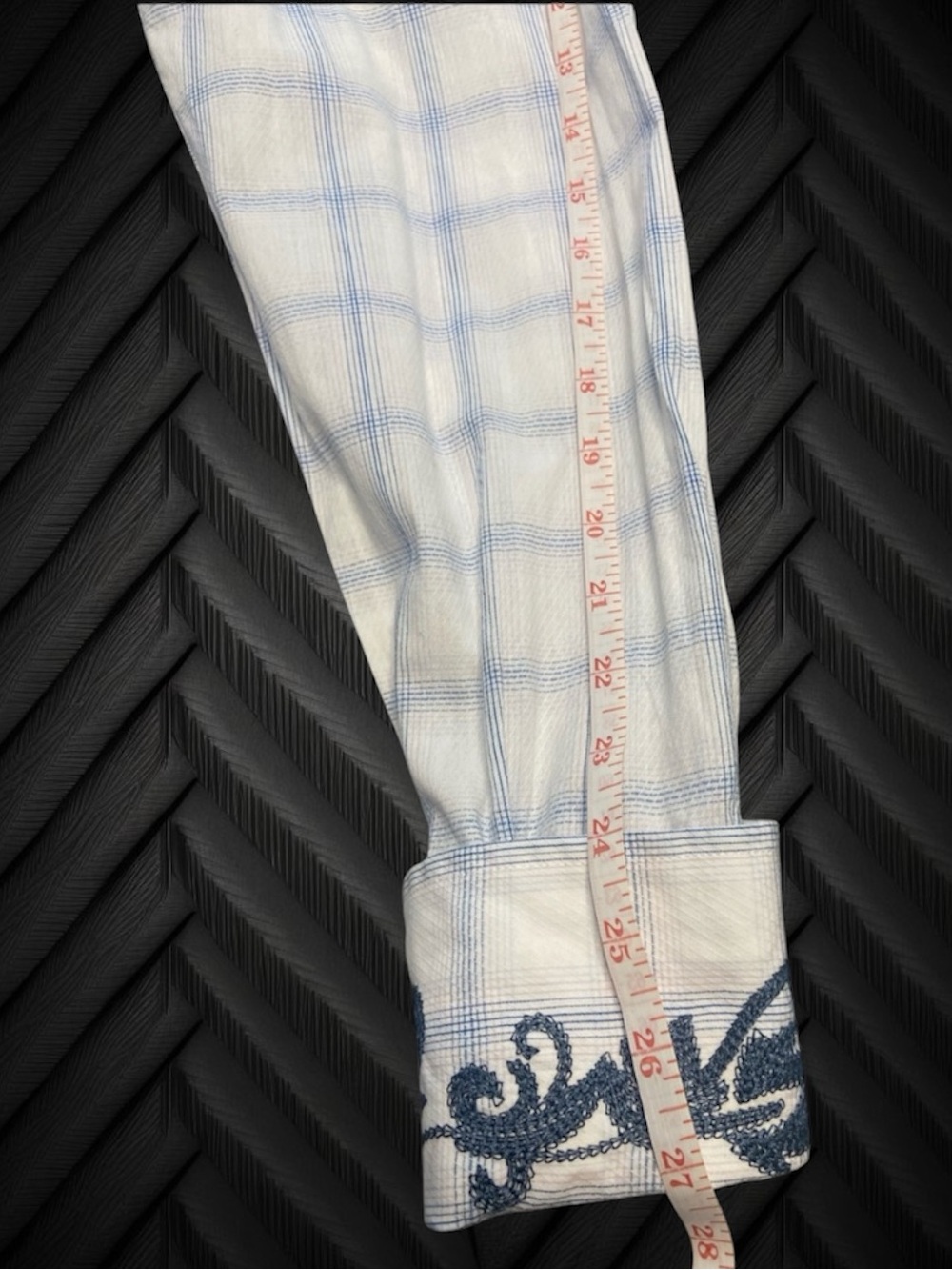 English Laundry Men’s XL Embroidered Button Down Shirt Plaid Designer Casual - Picture 5 of 15